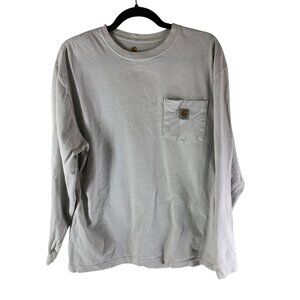 Carhartt Original Fit Heavyweight Long-Sleeve Pocket T-Shirt K126 Cotton White M